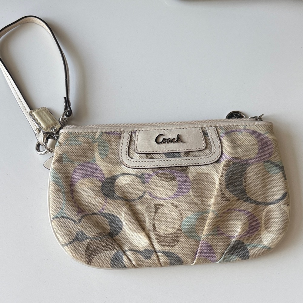 Coach Multicolor Signature Wristlet